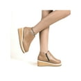 thumbnail image 2 of Rotosw Womens Walking Shoe Slip On Casual Shoes Platform Ankle Booties Non-Slip Wedge Driving Lightweight Khaki US 8, 2 of 5