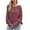 Red, variant on Lovskoo 2024 Sweaters for Women Striped Knitted Loose Pullover Long Sleeved Top Round Neck Sweater Gray