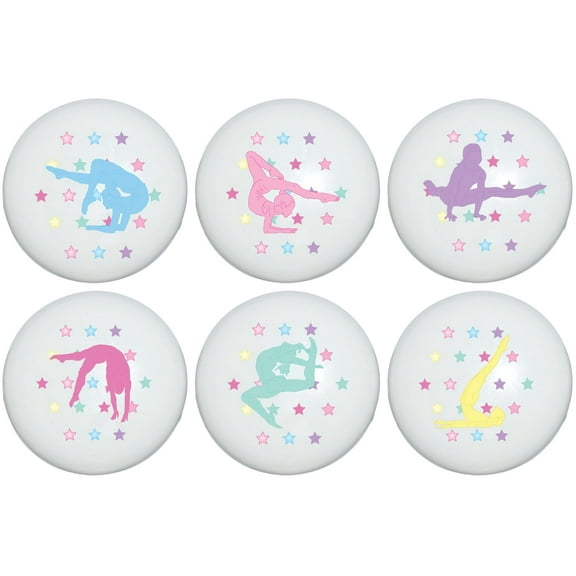 Gymnastic Drawer Pulls Gymnast Dance Ceramic Cabinet Knobs Girls Room Decor/ Set of 6