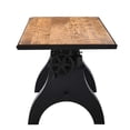 thumbnail image 4 of 60 Inch Dining Table, Black Natural, Wood, Rectangular, Industrial Kitchen Cafe Bistro Hospitality Restaurant, Modern Contemporary HB36036, 4 of 12