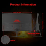 Gawfolk 27 Curved Gaming Monitor 200Hz 1080P Full HD, 1800R AMD FreeSync, Frameless Design, Built-in Speakers, Eye Care, Wall Mountable, DP/HDMI (Black)