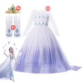thumbnail image 1 of Disfraz de Frozen de Disney para niñas, vestido de princesa con lentejuelas blancas, traje de baile de malla, ropa de carnaval, Cosplay para niños, Reina de la nieve, Elsa y Anna Fivean unisex, 1 of 2