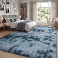 thumbnail image 2 of ZENELESS Super Soft Fluffy Rug for Bedroom,6x9 Anti-Skid Plush Floor Carpet for Living Room Kids Room Nursery Home Decor Tie-dye Blue Gray, 2 of 8