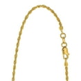 thumbnail image 3 of JewelStop 10k Yellow Gold 1.5mm Lite Rope Chain with Diamond Cut/Textured Finish and Lobster Lock -22in, 3 of 7