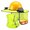 Fluorescent Yellow B, variant on Hat Neck Shield with Fan, Ventilation Helmet Visor with Mesh Neck Design, Full Brim Sun Protection Helmet Neck Guard for Construction Outdoor Work Hiking Cycling UV Blocking