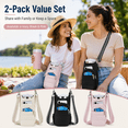 thumbnail image 3 of 2 Pack Crossbody Water Bottle Holder Bag with Phone Pocket, Large Capacity Padded Bottle Carrier Sling, Adjustable Shoulder Strap, Hands-Free Bag for 20–40oz Bottles, Walking, Hiking, Travel, Gym, Sc, 3 of 7