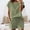 Light Green, variant on Two Piece Lounge Sets for Women Crew Neck Short Sleeve Shirt and Matching Shorts Summer Casual Sweatsuits