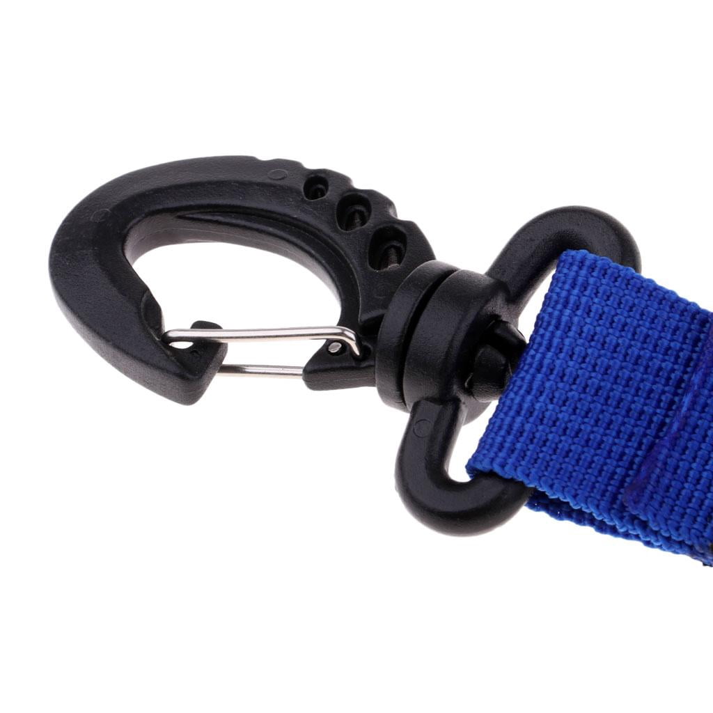 Strong Scuba Diving Spring Lanyard with 2 Clips - Blue, as described