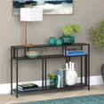 thumbnail image 4 of Henn&Hart 48" Blackened Bronze Metal Console Table, 4 of 8