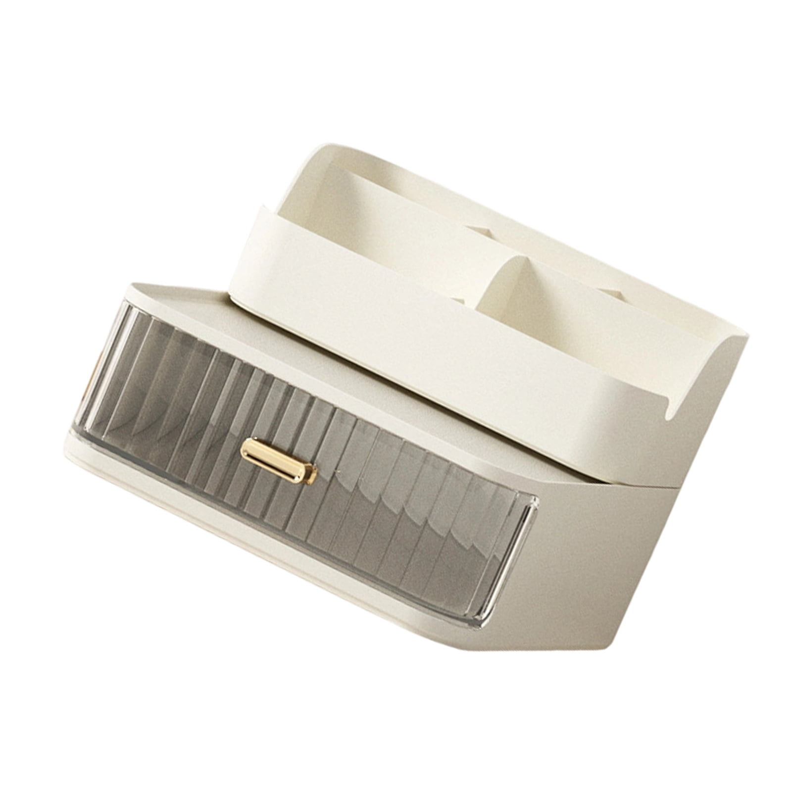 Multipurpose Desktop Organiser Trays with Clear Drawer Stackable Plastic Storage Box Container For Cosmetics Pens Marker