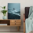 thumbnail image 5 of Storm Ocean Waves Fishing Boat Canvas Print, Living Room Bedroom Kitchen Hallway Decor, 5 of 8