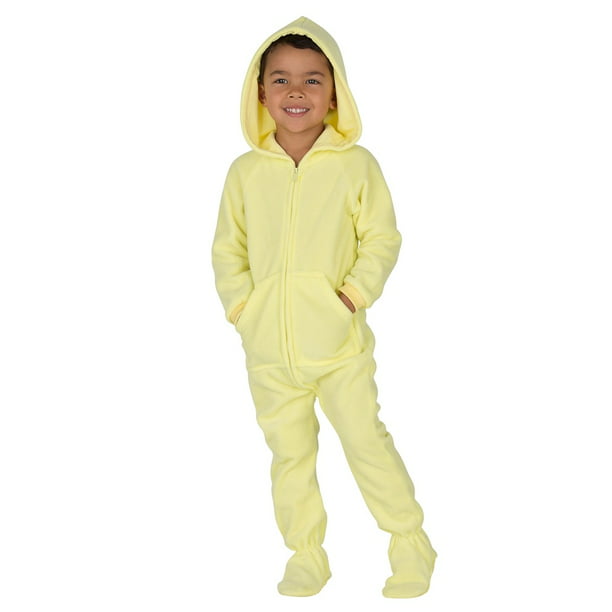 Footed Pajamas - Footed Pajamas - Mellow Yellow Toddler Hoodie Onesie ...