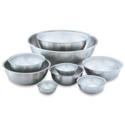 Vollrath 47934 Economy Mixing Bowls 4-Quart, Stainless Steel Set of 2
