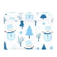 thumbnail image 7 of Yayeee Collapsible Cube Storage Bin with Lid Fabric Closet Decorative Basket with Handles, Blue Simple Cartoon Snowmen, 7 of 7
