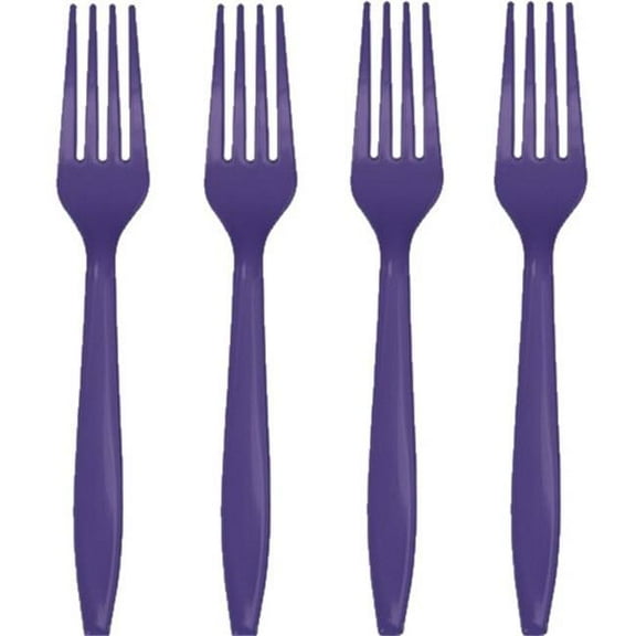 Hoffmaster Group 010466 Premium Plastic Forks, Purple - 24 per Case - Case of 12