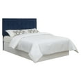 thumbnail image 3 of Regina Navy Blue Velvet Upholstered Queen Headboard, 3 of 5