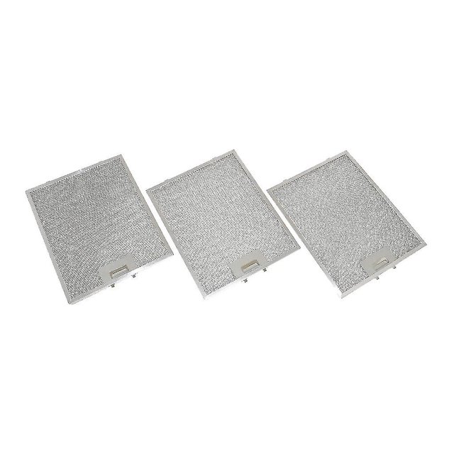 3 filtros de grasa metálicos universales para campana extractora Belling de 320 x 260 mm