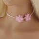 thumbnail image 2 of Ofertas Únicas 1 Pc Collar Choker Pulsera Delicada Laca Rosa Ajustable Correas de Flor Mate, 2 of 6