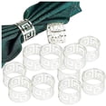 thumbnail image 1 of (12 PCS-Oro plateado) Servilleteros redondos, 6/12 piezas Servilletero de metal Anillo Servilletero Hebilla Soporte para decoración de mesa brillar Electrónica, 1 of 5