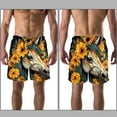 thumbnail image 3 of luoweisi Men's Beach Shorts Quick Dry Swim Trunks with Mesh Lining Sunflower Unicorn L, 3 of 5