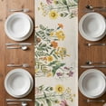 thumbnail image 4 of Table Runner 72 Inches Long for Kitchen Dining, Spring Floral Dresser Scarf Farmhouse, Dining Table Decorations for Wedding/Parties, Yellow Flowers Pastoral Botanical Rustic 13 x 72 In, 4 of 8