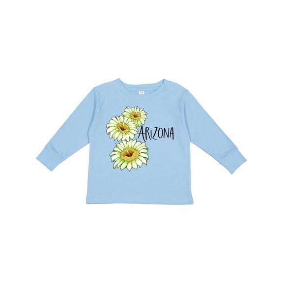 Inktastic Arizona Saguaro Cactus Flowers Boys or Girls Long Sleeve Toddler T-Shirt