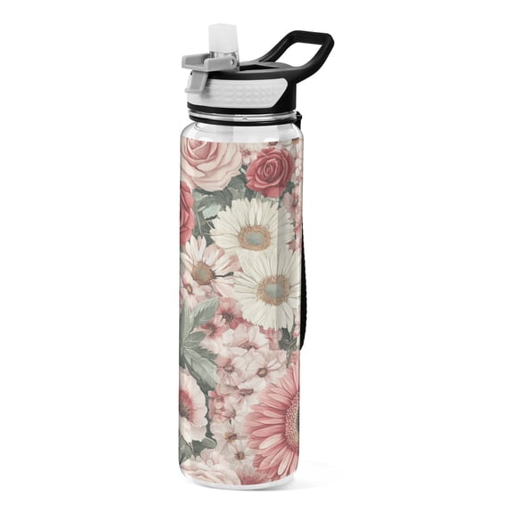 BZSMCE Sport Bottle Various Of Floral Outdoor sports Water Bottle Size: 10.4x3in