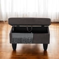 thumbnail image 4 of JESTOP 28.5" Ottoman with Storage, Fabric Ottoman Foot Rest Stool, Rectangle Upholstered Footstool, Storage Bench, 4 of 7