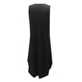 thumbnail image 5 of IROINNID Women's V-Neck Shift Dress Gorgeous Fashion Sleeveless Solid Ladies Pocket Vest Long Dress Ankle-Length Dress, 5 of 6