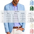 thumbnail image 3 of Jerdar Men's Linen Blazer Jacket Lapel Collar One Button Single Breasted Solid Color Slim Fit Long Sleeve Spring Summer Casual Business Wedding Lightweight Breathable Sport Coat Top, 3 of 7