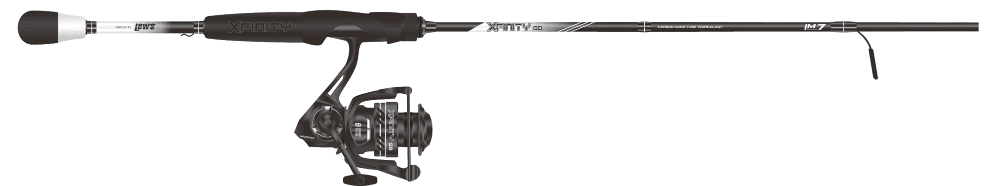 Lew’s Xfinity Spinning Reel and Fishing Rod Combo, 6-Foot 6-Inch, 1-Piece Rod, Size 200 Reel, Strike King Homing Minnow Lure