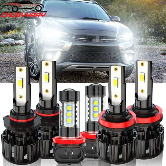 6X 6000K White LED Bulbs for 2014-2018 Mazda 3 Headlight High Low Beam Fog Lamp Lights Plug&Play