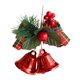 thumbnail image 3 of Lazo navideño con campana, lazos a cuadros, colgante, decoración navideña decorativa para puerta Campanas dobles, 3 of 9