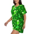 thumbnail image 2 of Rocae St Patrick's Day2 for Two Piece Sleepwear Pajamas Sets for Women Soft Short-Sleeved Pjs with Lounge Shorts XX-Large, 2 of 9