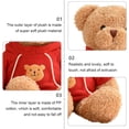thumbnail image 3 of Bear Toys Muñeco de Peluche Ragdoll de Peluche, Oso con suéter Rojo, C, 3 of 5