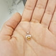 thumbnail image 4 of Dazzlingrock Collection 10K 5 MM Heart Citrine & Round Diamond Heart Pendant (Silver Chain Included), White Gold, 4 of 5