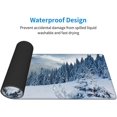 thumbnail image 5 of Winter White Snow Forest Christmas Landscape Mouse Pad XL Extended Desk Mat, Non Slip Rubber Base Stitched Edge Gaming Pc Desktop Large Mice Pad,31.5 x 11.8 Inch, 5 of 6