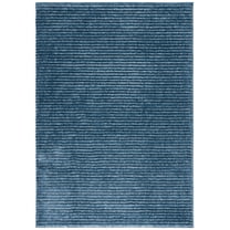 SAFAVIEH Penelope Willis Striped Shag Area Rug, Navy/Ivory, 9' x 12'