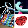 thumbnail image 3 of Cinta De Manillar Bicicleta 2 X Cinta de manillar de corcho para deportes de bicicleta de carretera Tapón de 2 barras negro + rojo, 3 of 9
