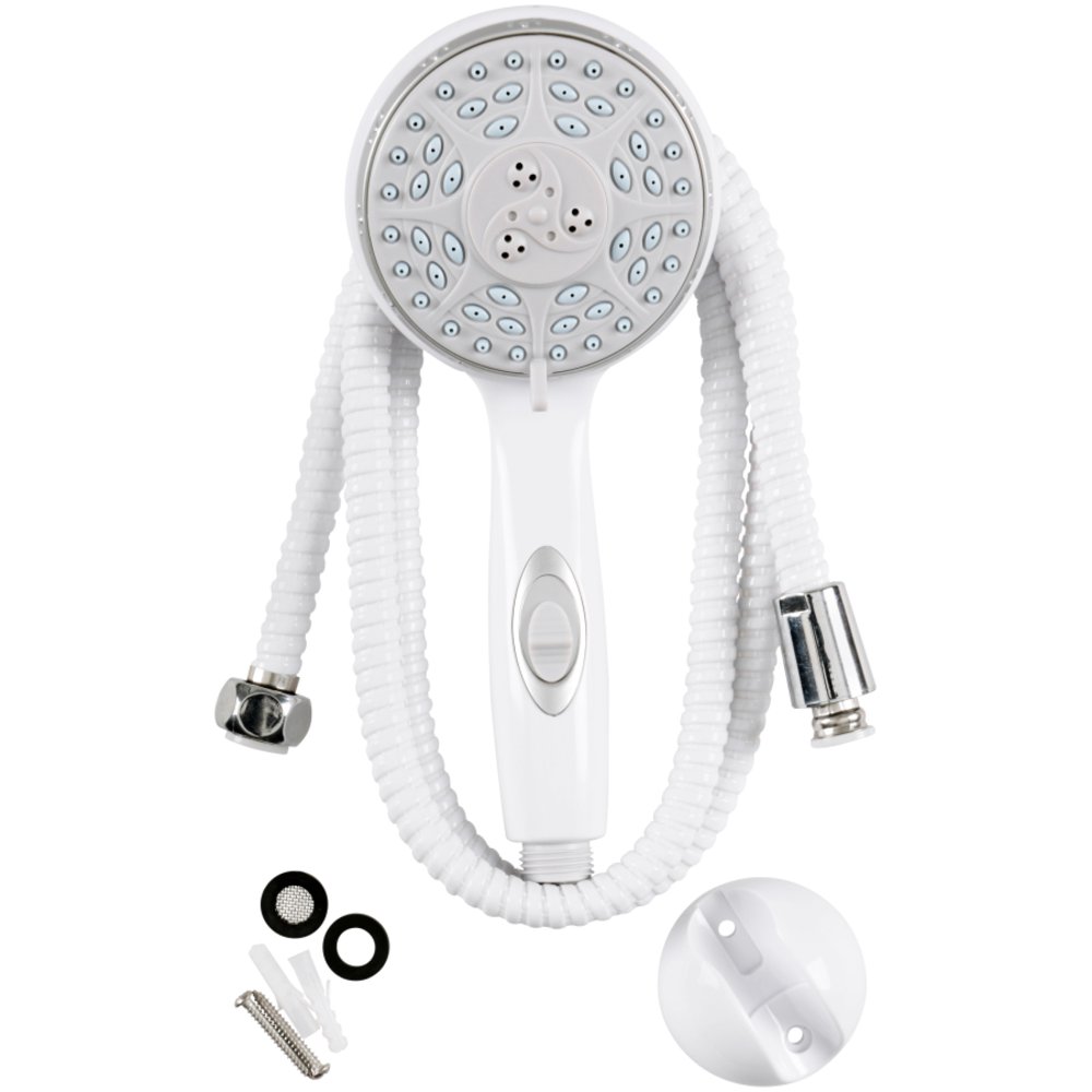 Camco 43714 Plastic White Shower Head Kit