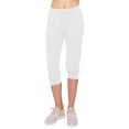 thumbnail image 3 of ALWAYS Capri Jogger Pants, Women's Casual Slim Bottoms White XL, 3 of 5