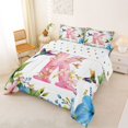 thumbnail image 2 of Castle Fairy Floral Letter K Hummingbird Full Size Comforter Sets 3 Pieces for Teens,Watercolor Pattern Bedding Sets, 2 of 6