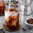thumbnail image 4 of Juego de 2 tazas de vidrio BWODYAY de 600 ml para café y té helado, transparentes, 4 of 7