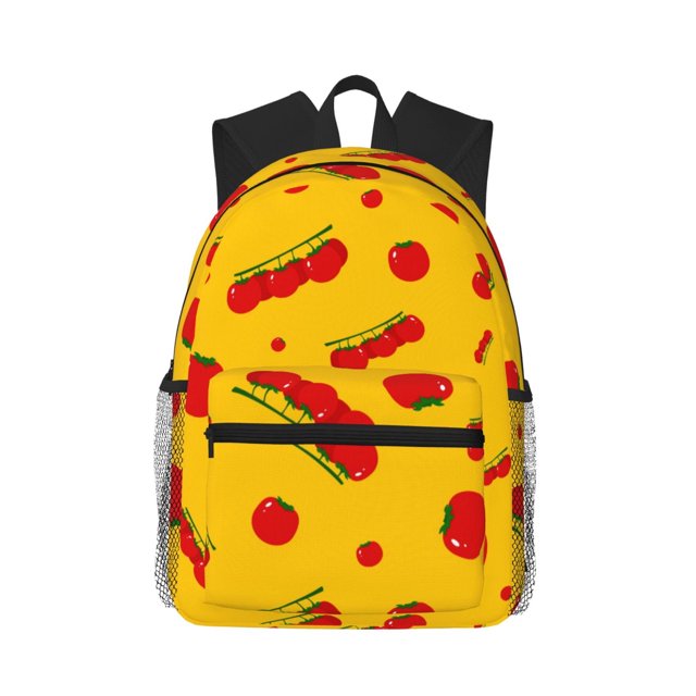 Mochila con estampado de tomate, ideal para portátiles, viajes, senderismo, negocios, para mujeres y hombres.