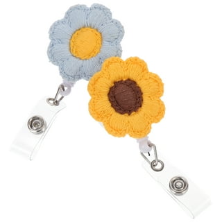 Paper Yellow Sunflower ID Badge Reel - Retractable Badge Holder - Cute  Yellow Flower Badge Holder - Medical Name Badge - Admirabl…