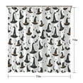 thumbnail image 5 of Halloween Witch Hats and Bats Shower Curtain 72"x72" ,Bathroom Decorative Shower Curtains Set with 12 Hooks,Modern Waterproof Washable Shower Curtain, 5 of 6