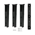 thumbnail image 4 of Soporte para cañas de pescar de 3 tubos y 3 soportes para almacenamiento en garaje y remolque negro, 4 of 9