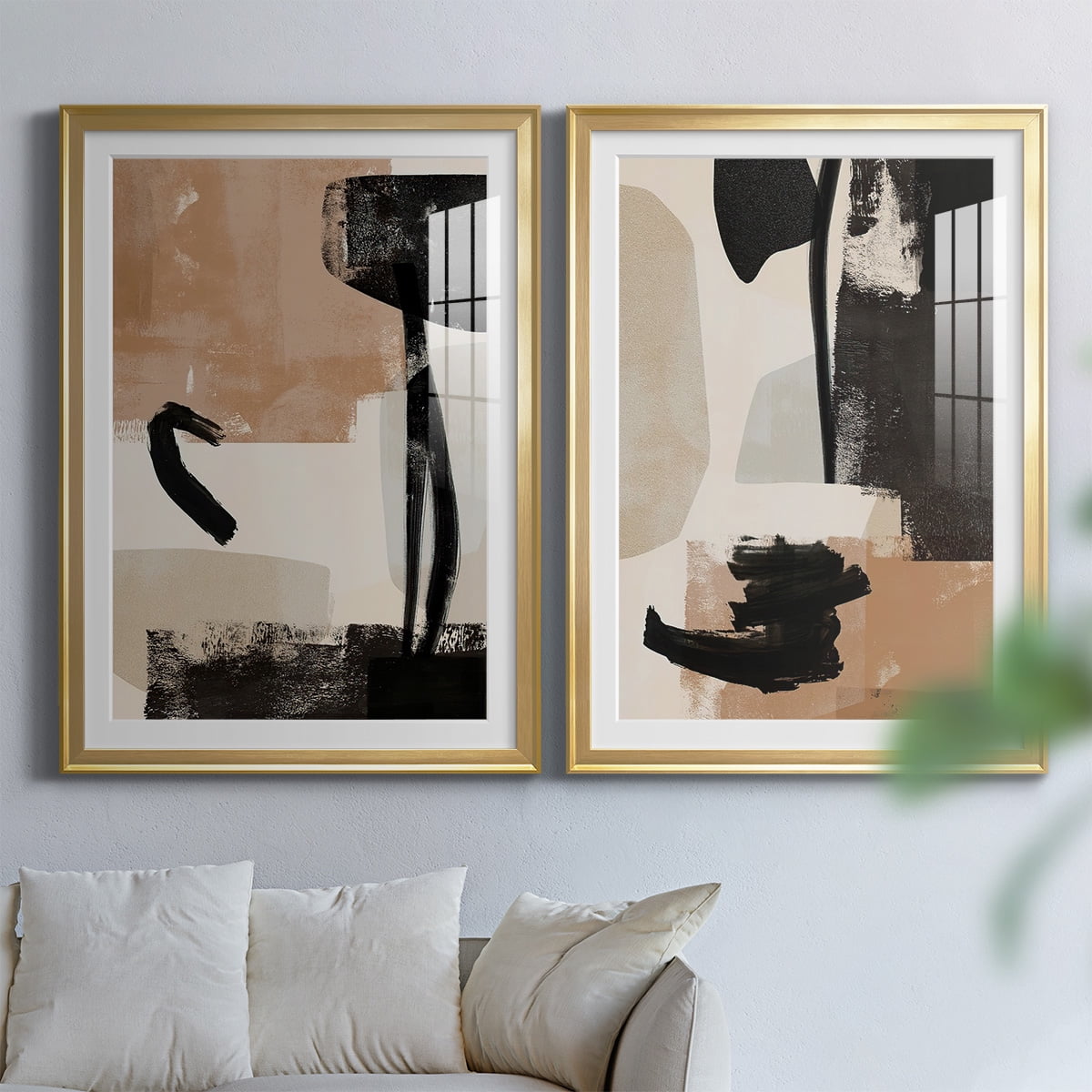 Wexford Home Selective Arrangement III Premium Framed Print, 30.5" x 42.5" - Ready to Hang, Gold (Set of 2)