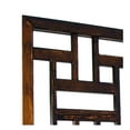 thumbnail image 2 of Rectangle Wooden Frame Mirror with Geometric Pattern Front, Brown- Saltoro Sherpi, 2 of 5