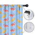 thumbnail image 4 of Blackout Kids Curtains,Blue Background Dinosaur Pattern Childrens Insulated Curtains Set Of 2,Bedroom Essentials,Toddler Room Decor 42"x84", 4 of 5